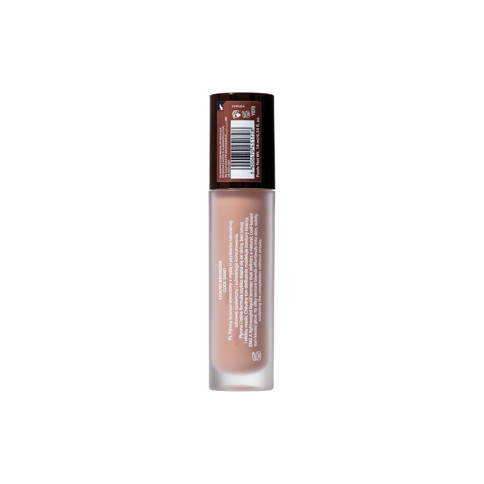 EVERYBODY LONDON Bronzer w płynie, aksamitna formuła, naturalny efekt muśnięcia słońcem, łatwe blendowanie, promienny blask bez pomarańczowych tonów, 10ml (Cool Sand)