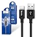 Produktbild Schnell Ladekabel für Sony Xperia XZ3 XZ2 Compact Premium XZ1 XZs Datenkabel USB Type Typ C Nylon Original HOCO 1m Schwarz/Rot, Farbe:Schwarz