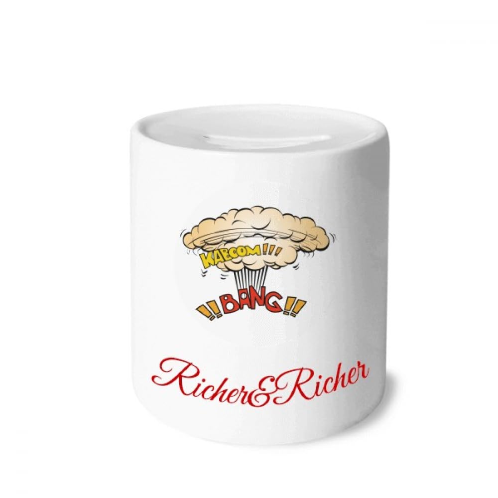 no/no Gas Bang Boom Cloud Art Deco Fashion Rich and Rich Bank Saving Box Coin