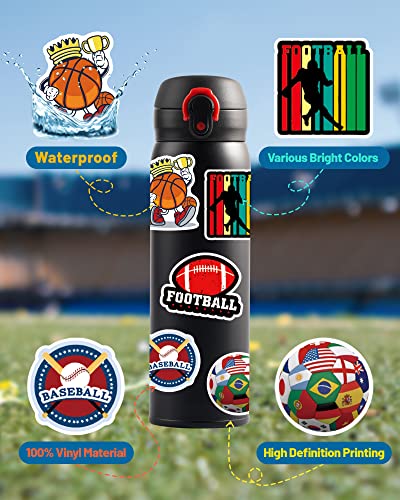 Pcnearty 300 Pcs Sport Stickers For Kids, Water Bottle Stickers, Cute Vinyl Waterproof Hydroflask Phone Skateboard Laptop Stickers, Bulk Sticker Packs For Boys Girls Teens Adults #TOP2