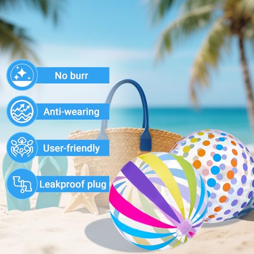 Farnirvana 2 Stück Wasserball Aufblasbar, 40cm Bunt Gestreifter WasserbäLle, Aufblasbarer Ball, Aufblasbare Schwimmbad Spielzeu, für Schwimmbad, Strand,Outdoor-Aktivitäten