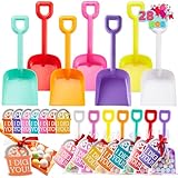 JOYIN 28 PCS Plastic Toy Shovels with I DIG YOU Cards, 28 Candy Bags with Ribbon for Valentine's Party Favors Supplies, Valentine's Toys, Classroom Exchange Prizes Valentine’s Gifts