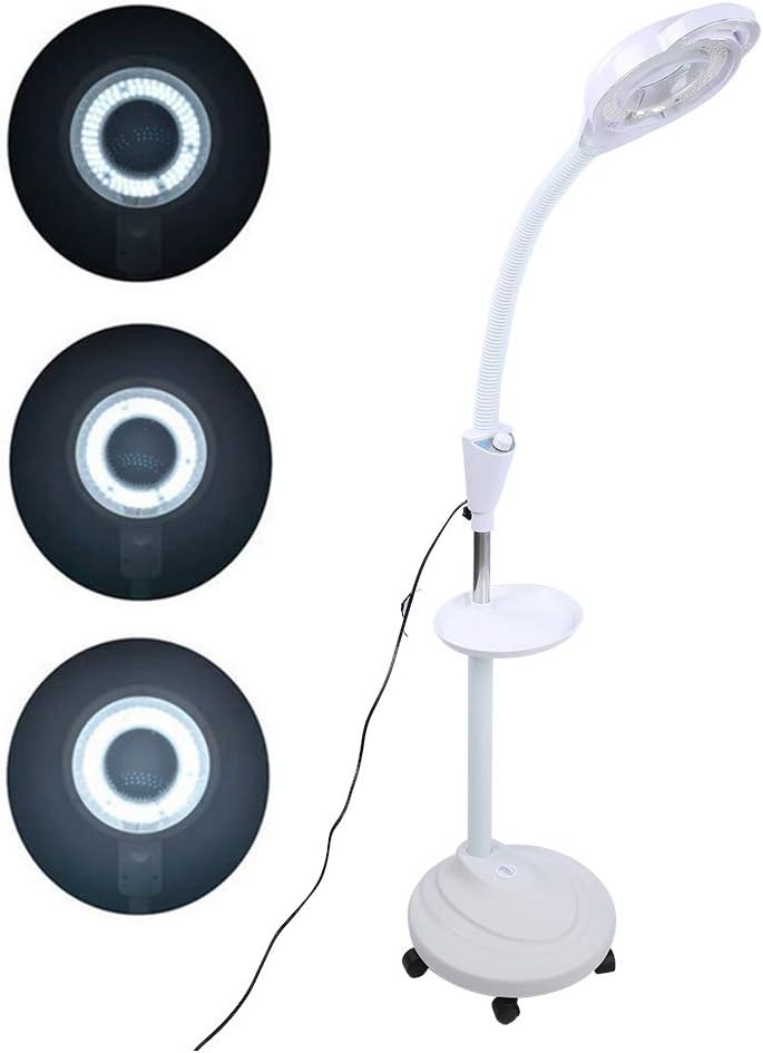 8X Vertical Led Cold Light Magnifying Glass Lamp, Beauty Professional Beauty Care Magnifier Lamp, Strong and for Lamps/Led Lamps , Eyesight Lighting(Us)