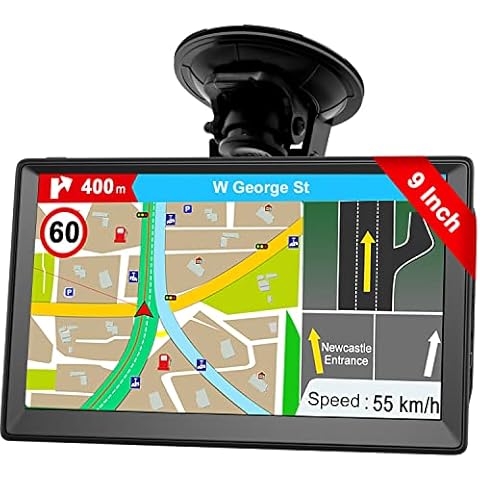 GPS Navigation for Car Truck 2024 - Navigation System 9 Inch Touchscreen Navigator with US/CA/MX Maps, Lifetime Free Map Updates, Voice Broadcast, Speed Camera Warning, Vehicle GPS Unit Handheld Cover