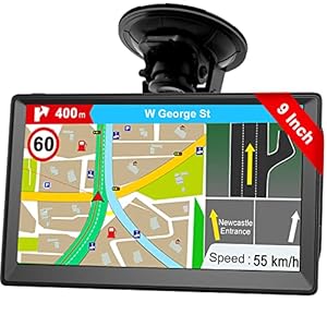 GPS Navigation for Car Truck 2024 – Navigation System 9 Inch Touchscreen Navigator with US/CA/MX Maps, Lifetime Free Map Updates, Voice Broadcast, Speed Camera Warning, Vehicle GPS Unit Handheld
