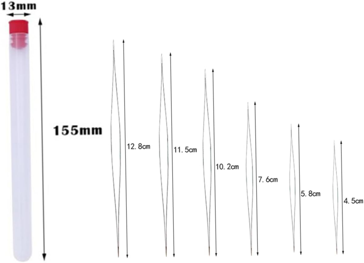 Anneome 18pcs Beading Needles Kit Threaders Eye Sewing Needles for Jewelry Making for Crafts and DIY Projects Compact Storage Bottle