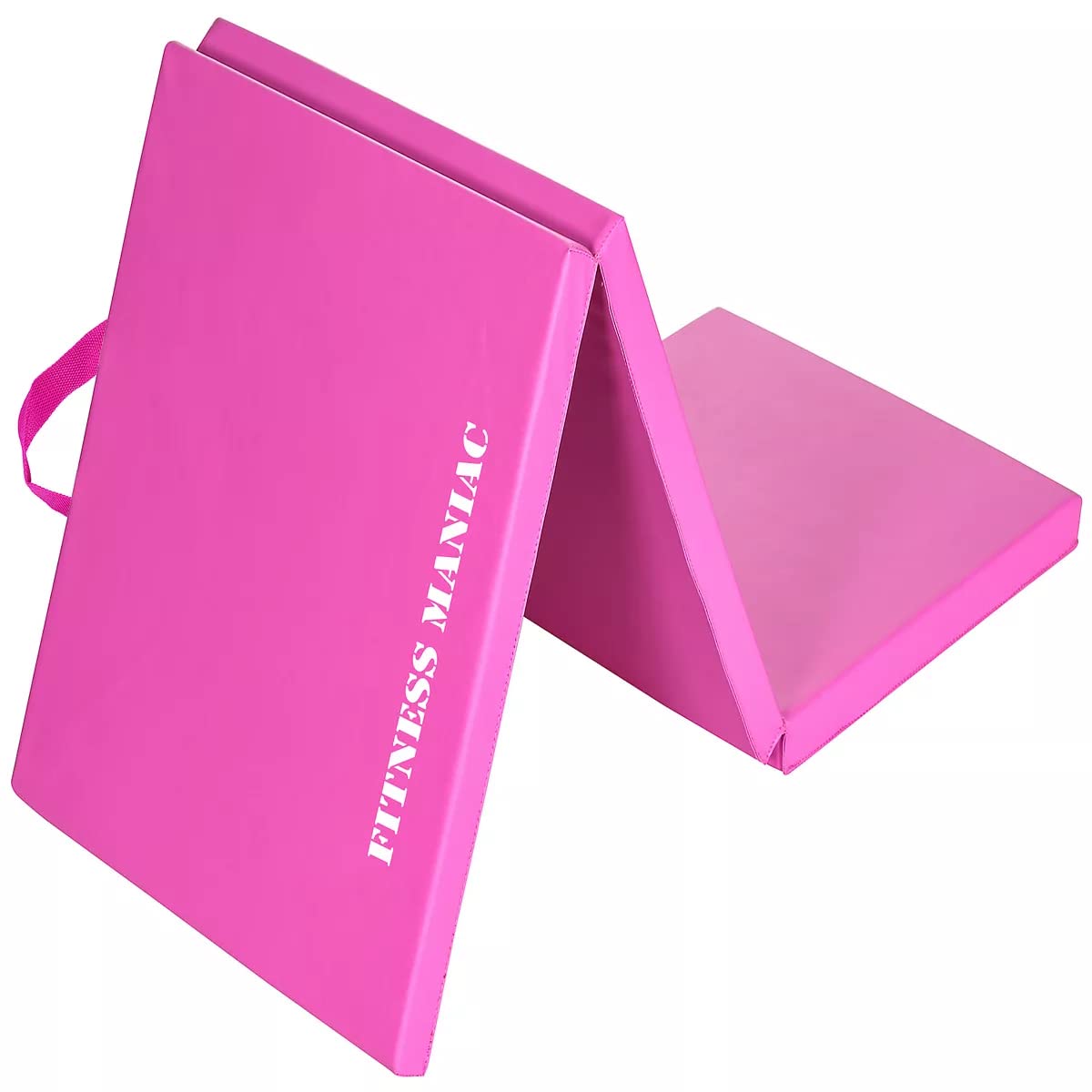 Fitness Maniac HIGH-DENSITY Firm Foam Folding Mat Thick Exercise Gymnastics Panel Gym Mats Non Slip with Carrying Handles