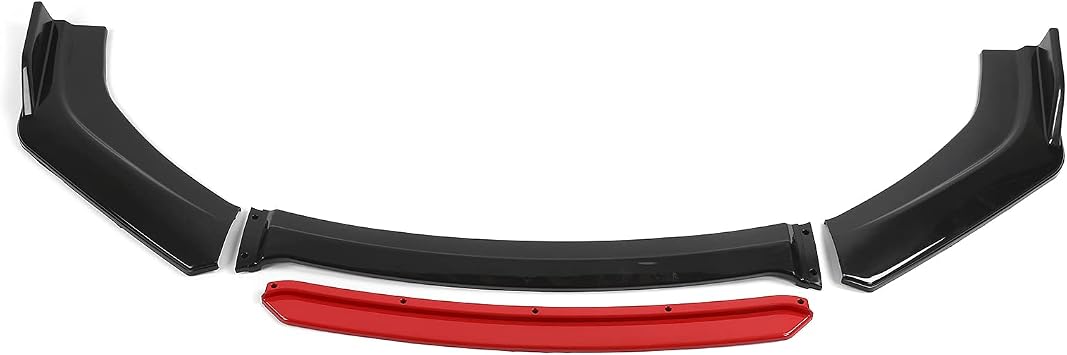 KIMISS Front Bumper Lip Spoiler Universal Car Aero Parts Body Kit Protection Shock Absorption PP Material Lightweight Durable Under Cover Aerodynamic Design Automotive Exterior Easy Installation