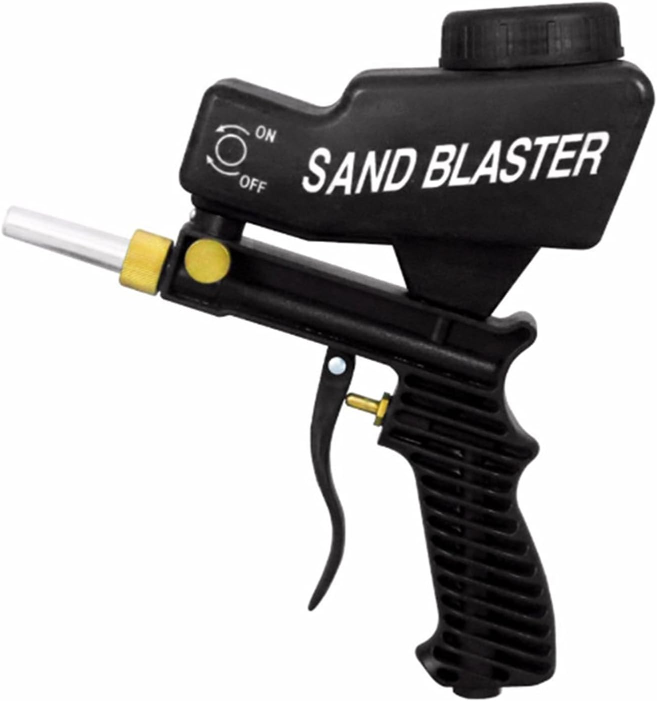 Paint Sprayers Portable Sandblasting Gun Pneumatic Sandblasting Set Rust Blasting Device Adjustable Sand Blasting Machine Spray Gun for Home Interior and Exterior (Color : Black)