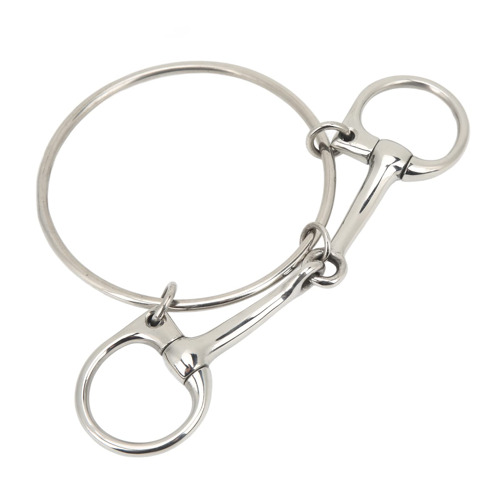 Broca de Boca de Caballo de Acero Inoxidable de 125 Mm para un Mejor Control en Entrenamiento y Equitación Al Aire Libre - Diseño de Anillo Suelto Duradero
