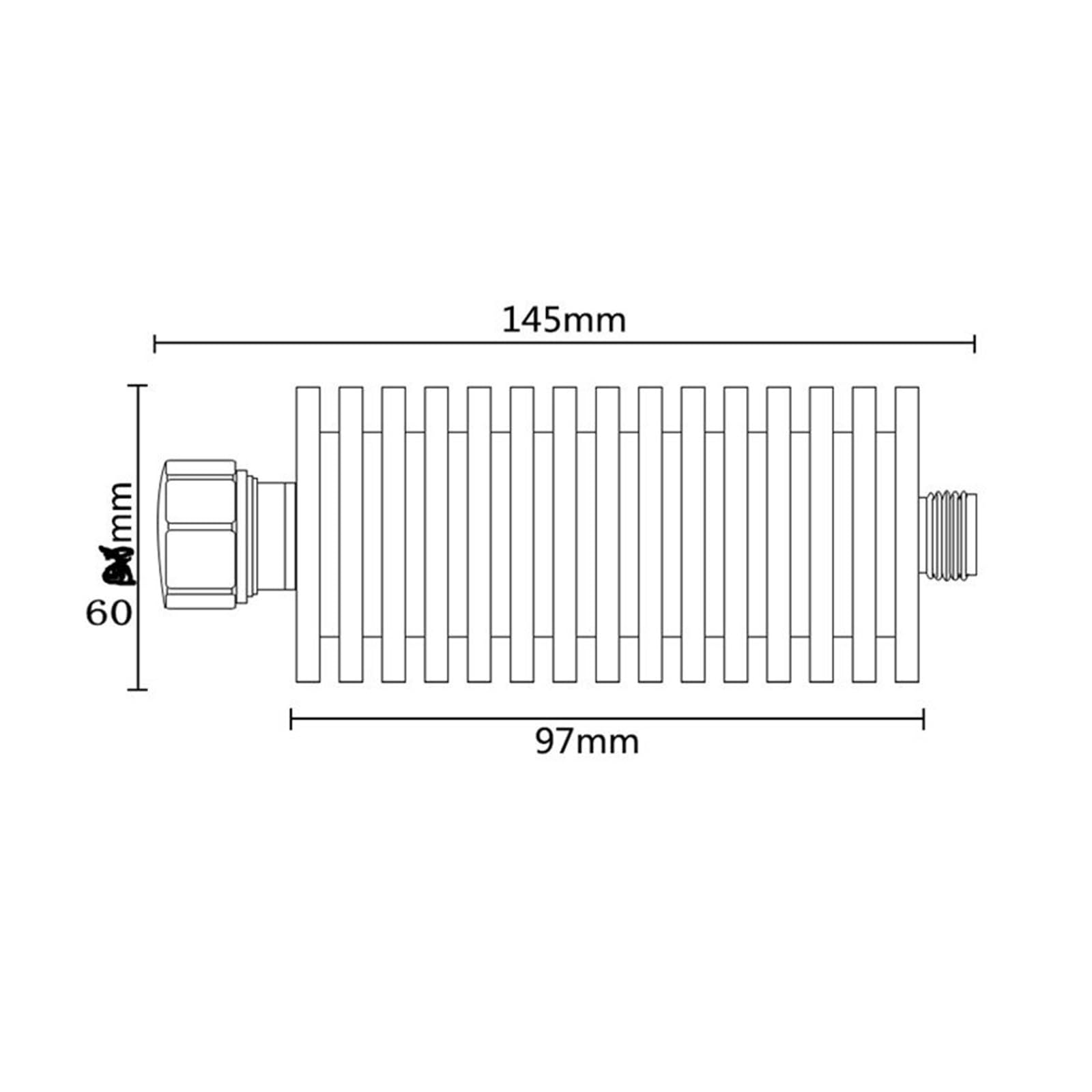regolabile Attenuatore fisso coassiale DIN-JK da 100 W, da CC a 4 GHz, 50 ohm, 1 dB, 3 dB, 5 dB, 6 dB, 10 dB, 15 dB, 20 dB, 30 dB, 40 dB, 50 dB,(3db 4GHz)