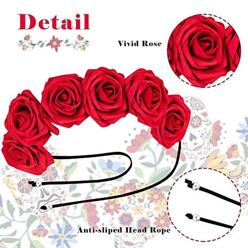 Afstee 252-RRH-1 Rose Flower Headband Halloween Flower Crown Hair Wreath thumb #3