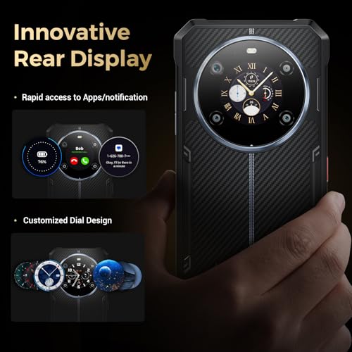 Image of F0SSiBOT F109S Unlocked Rugged Phone, 10600mAh Battery 24GB RAM 256GB ROM (2TB Exp.), 6.74 inch FHD+ & 1.32 inch Dual Screen Android 15 Smartphone, 50MP AI Camera, IP68 Military Cell Phone-T-Mobile