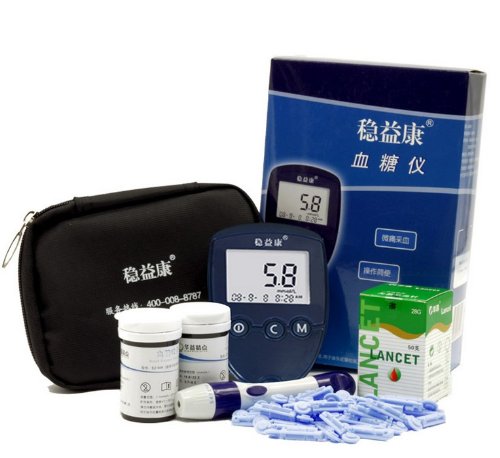 Special ultra-cheap home blood glucose meter, 25 test strips glucose +25 needle + one instrument