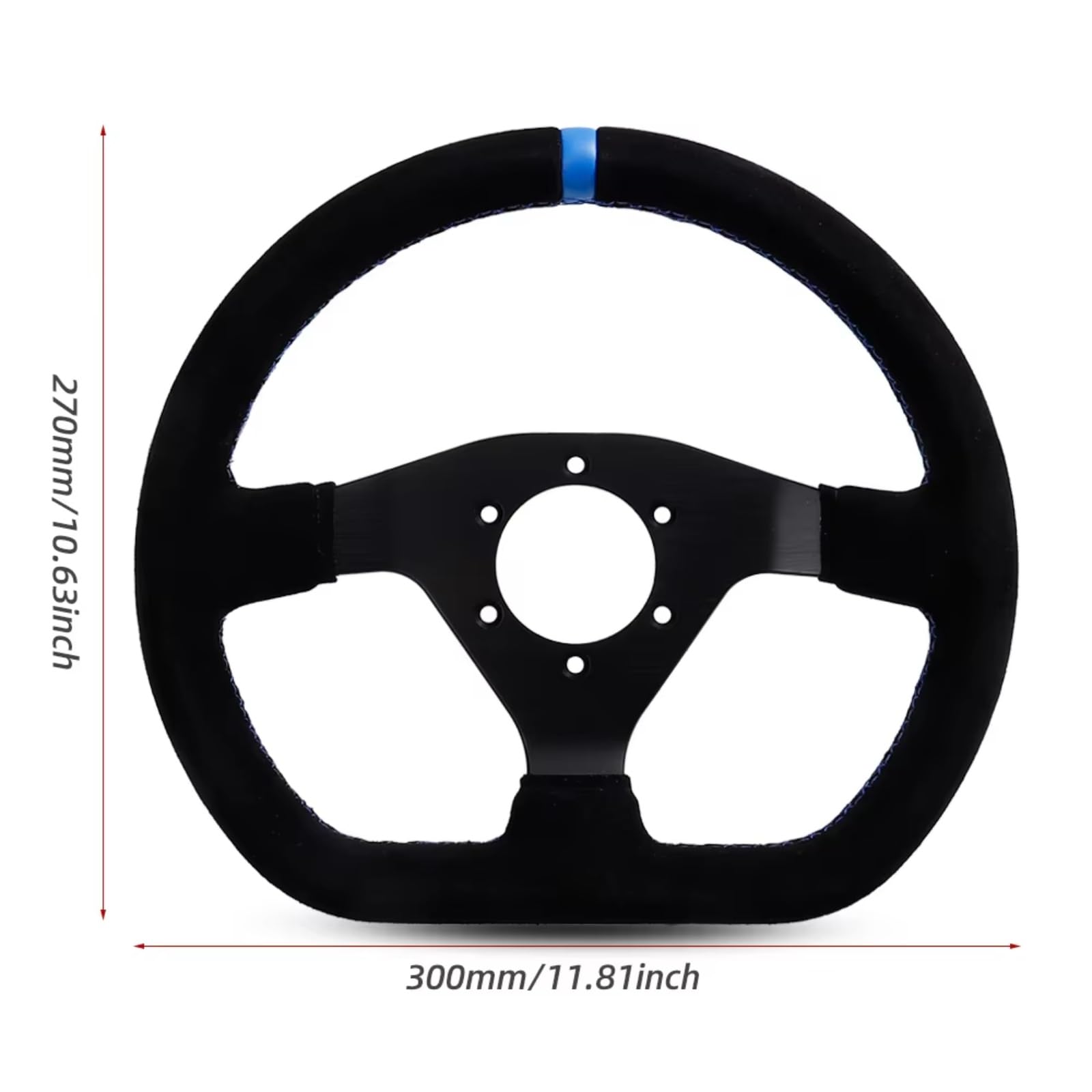 Funda Volante Coche Volante Carreras 300 Mm Plano Ante Coche Derrape para PC Universal PCD-70 Mm(Stitching Yellow)