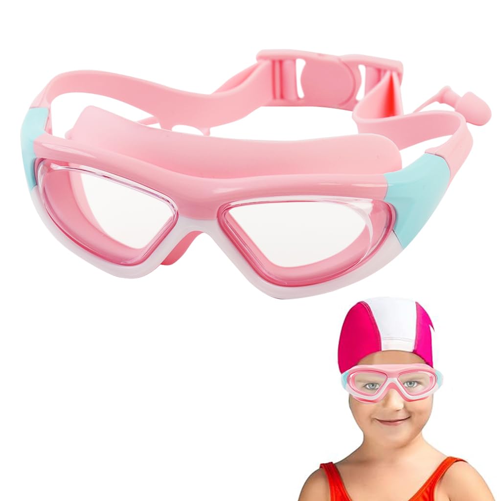 Proberos® Kids Swim Goggles with Ear Plugs, Clear Vision Kids Swim Goggles, Goggles Crystal Clear View with Anti Fog Protection, UV Protection for Boys & Girls Aged 3-16 (Pink) (B0CWR55QDN) Amazon Price History, Amazon Price Tracker