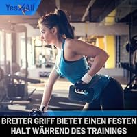 Yes4All CMJ4 Gusseisen Ruck Plate Gewichte, 20,4 KG | 45 PFUND, Schwarz - Einzeln – Ansicht 7