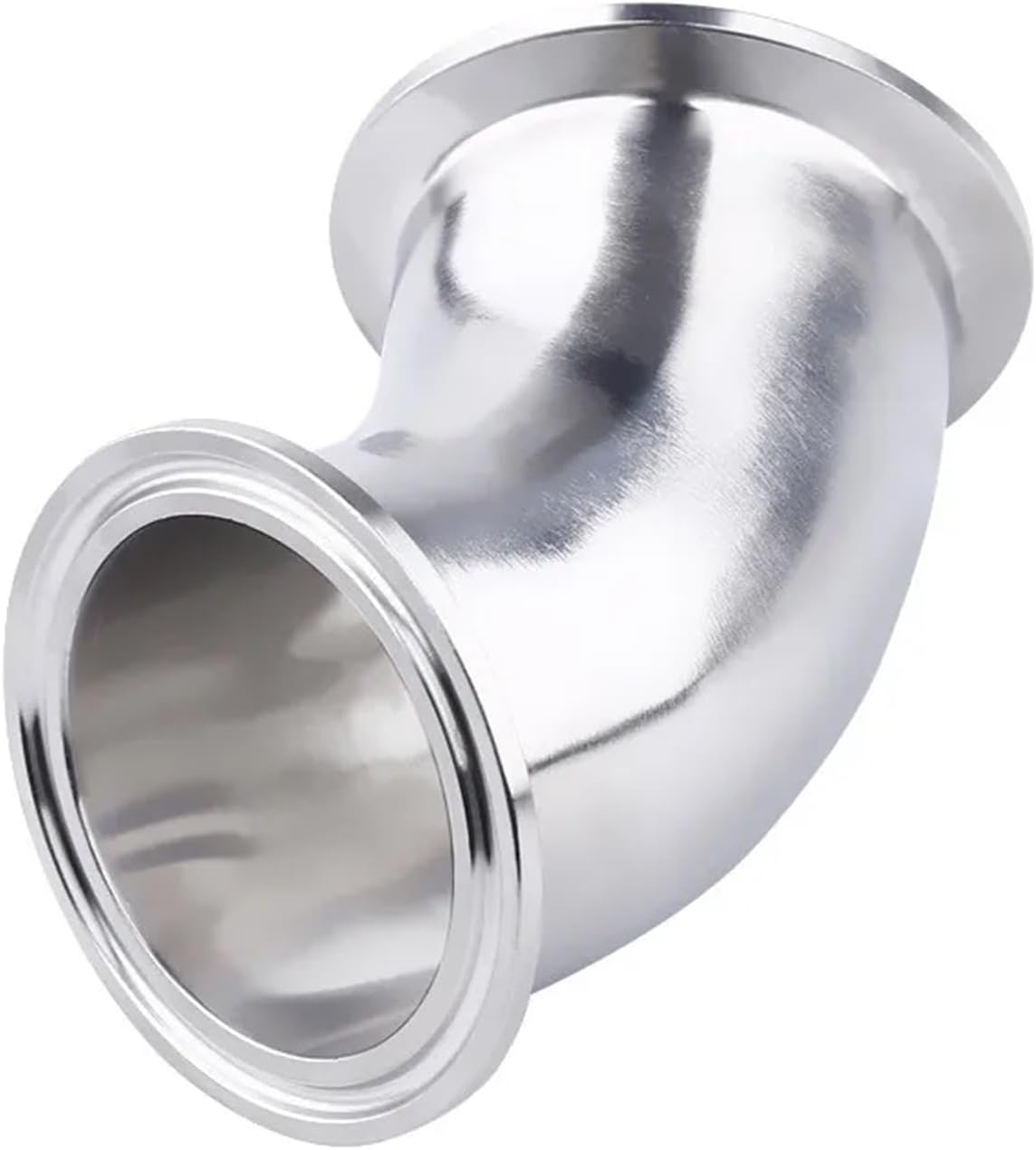 Home & Brewing 2.5 "(63mm) OD77.5mm Sanitary Tri-clamp 45 Degree Pipe,Stainless Steel 304 Elbow Pipe Fitting for Home Brewing, Pipe Ferrule Brewing Accessories