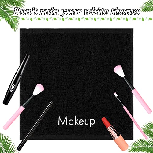 30 Pcs Makeup Remover Wash Cloth Bulk Fleece Microfiber Facial Towel Reusable Cotton Absorbent Washcloth Soft Drying Towel Cleansing With 2 Spa Headbands For Clean And Make Up,12 X 12 Inches (Black) #TOP3