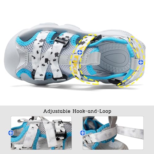 JMFCHI Boys Girls Sports Sandals Summer Kids Closed Toe Outdoor Sandals Athletic Water Shoes Sandals Child Pool Beach Sandals Quick Drying Slip Resistant2