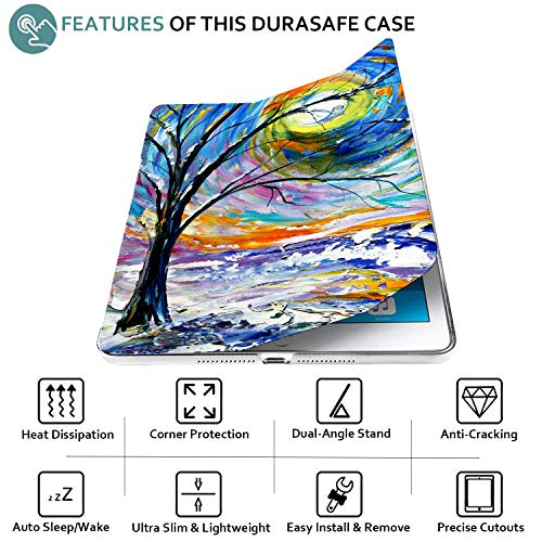 Image of DuraSafe Cases for iPad PRO 12.9 Inch 1st [ Pro 12.9 1 Generation 2015 ] A1652 A1584 ML3Q2HN /A ML3N2HN /A ML3K2HN /A ML0H2HN /A Trifold Printed PC Lightweight Protective Clear Back Cover - Color Emblem
