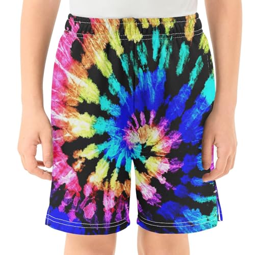 Tie Dye Boys Athletic Shorts Kids Basketball Shorts Gym Short for Summer XL2