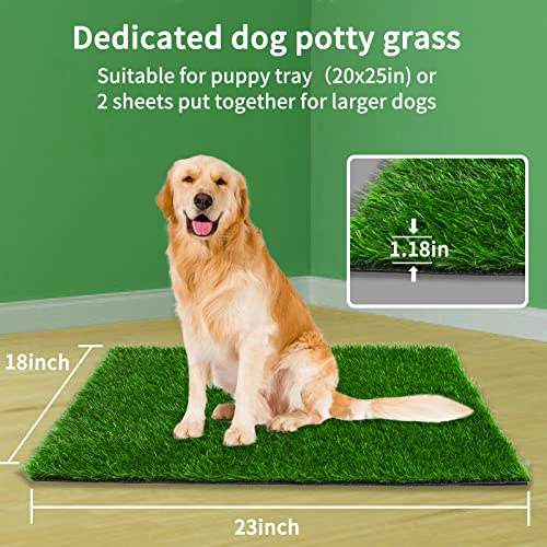 Oiyeefo Artificial Pet Pee Grass Mat For Puppy, Pet Turf Fake Grass Replacement Pad For Dog Potty Training, Indoor And Outdoor - 2 Packs (18" X 23") #TOP1