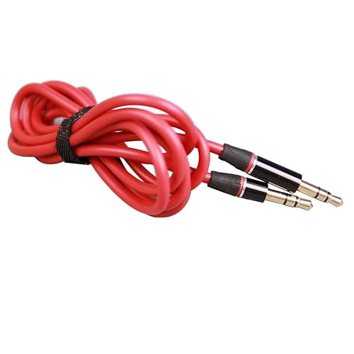 Miniatura 3 de MaxLLTo Cable auxiliar de audio de 0.138 in, cable auxiliar estéreo, macho a macho, para PSP 1000 Fat Slim 2000 3000 Lite - rojo, 4 pies