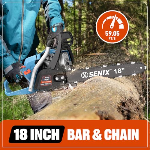 SENIX 4-Cycle 18-Inch Gas Chainsaw