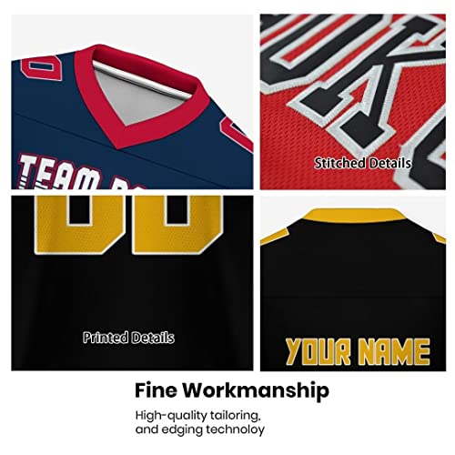 Custom Red Football Jersey Personalized Replica Shirts Stitched/Printed Team Name & Number For Men Women Kids #TOP2