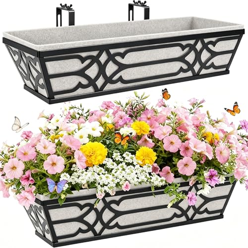Jardinière avec doublure non tissé et crochets ajustables pour suspensions