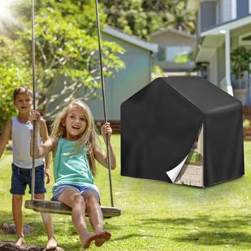 Playhouse Cover, 420D Oxford Outdoor Playhouse Covers 51"L x 59"W x 58"H Waterproof UV-Proof and Dust-Proof, Cover for Outdoor Kids Playhouse by MRWiZMS - Image 6