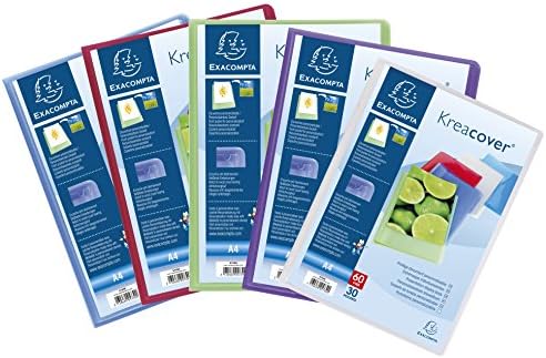 Portalistini Exacompta 24x32 Cm - Con 20 Buste A4, Copertina Traslucida, Multicolore - Foto 7