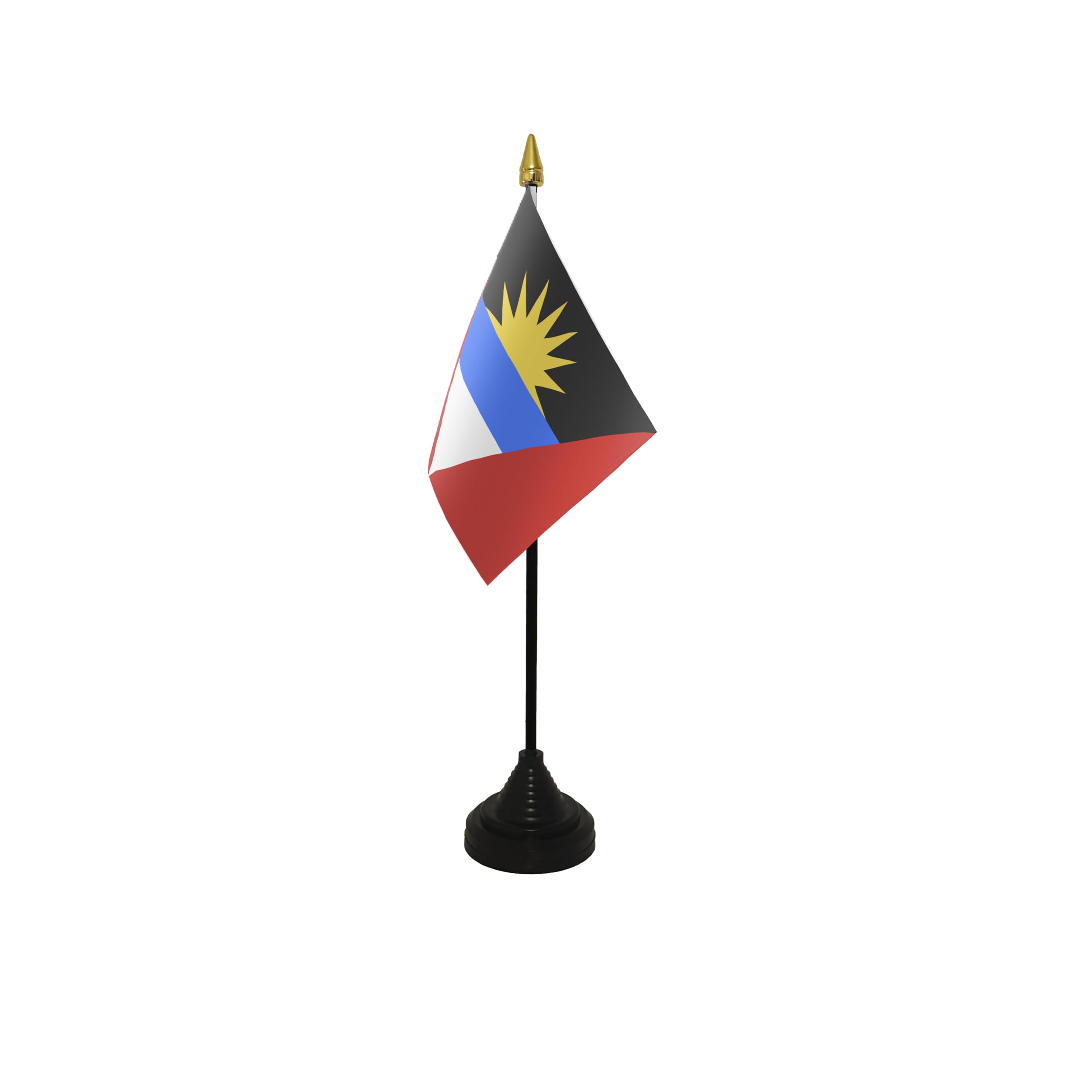 Flagtex Antigua and Barbuda Small Table Flag With Black Base