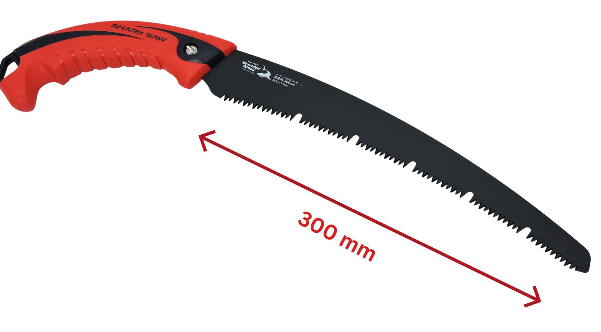 FAMEX 5513 Scie d'élagage japonaise 300 mm 7 TPI – Fabriquée au Japon, denture M et revêtement de friction PTFE, ultra tranchante – Scie japonaise pour jardin, élagueuse, scie à main