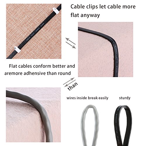 Cat6 Ethernet Cable 10 Ft (2Pack), Outdoor&Indoor, 10Gbps Support Cat7 Network, Heavy Duty Flat Lan Internet Patch Cord, Solid Weatherproof High Speed Cable For Router, Modem, Xbox, Ps4, Switch, Black #TOP4