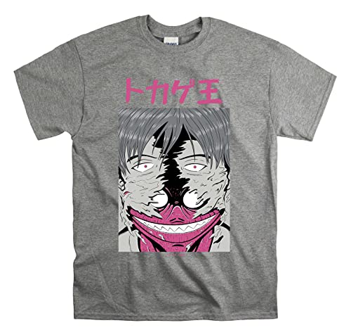 T-shirt horreur japonaise gris XXL idéal pour vos sorties streetwear et soirées