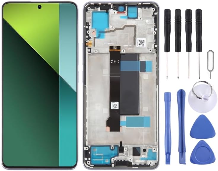 Cell Phone Replacement for Xiaomi Redmi Note 13 Pro 5G AMOLED Material LCD Screen Digitizer Full Assembly with Frame Spare Parts