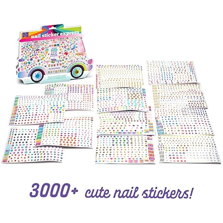 Craft-Tastic Nail Sticker Express Nail Art Kit Regular, Gold Foil, Glitter Stickers Ages 8+