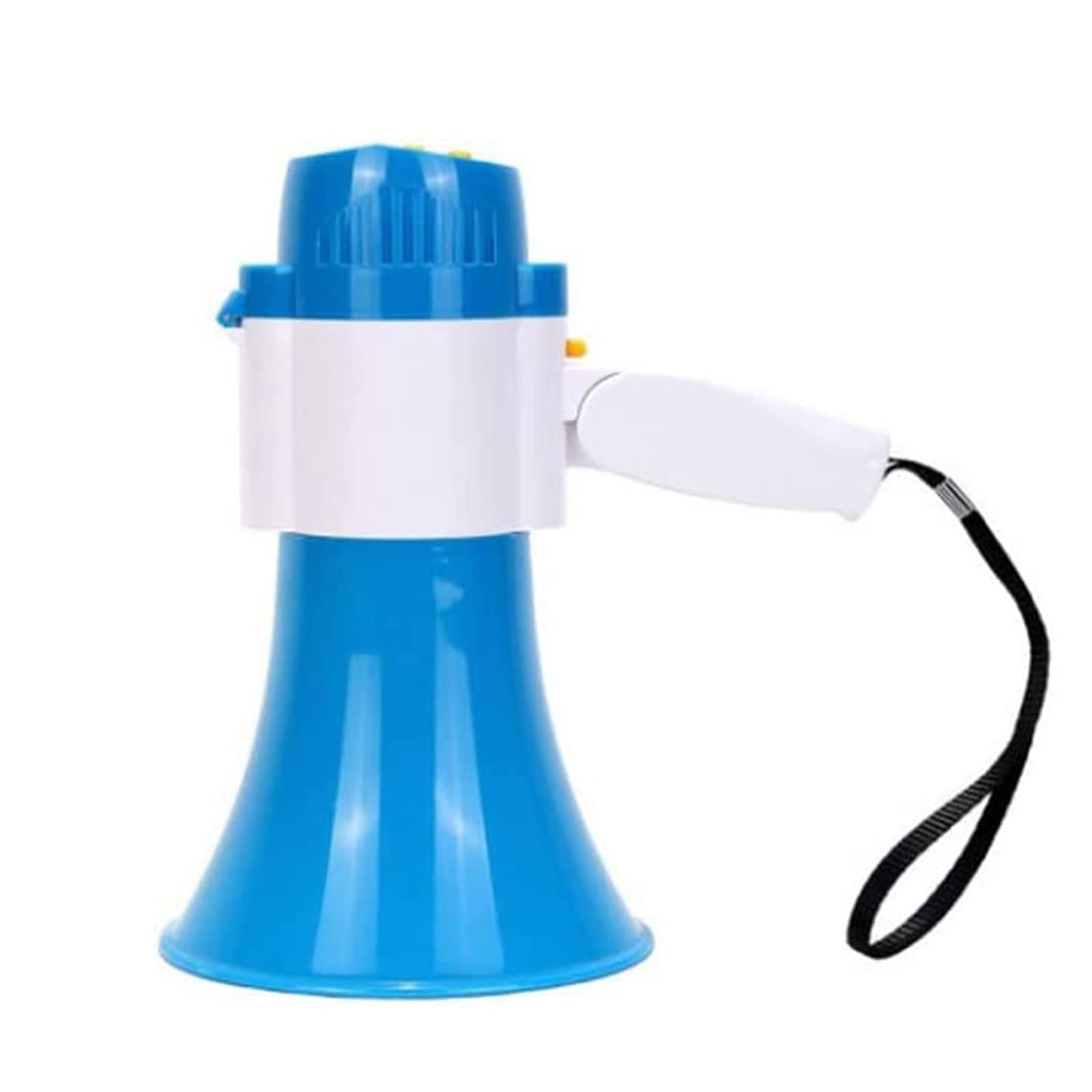 Megafon 15 W Multifunktions-Megaphon Bullhorn mit Lautstärkeregler, tragbarer Megafon-Lautsprecher mit 240 Sekunden Aufnahme und Sirene für Sicherheitsübungen
