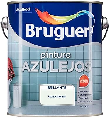 Bruguer Esmalte para Azulejos Brillante Blanco Harina 2,5 L