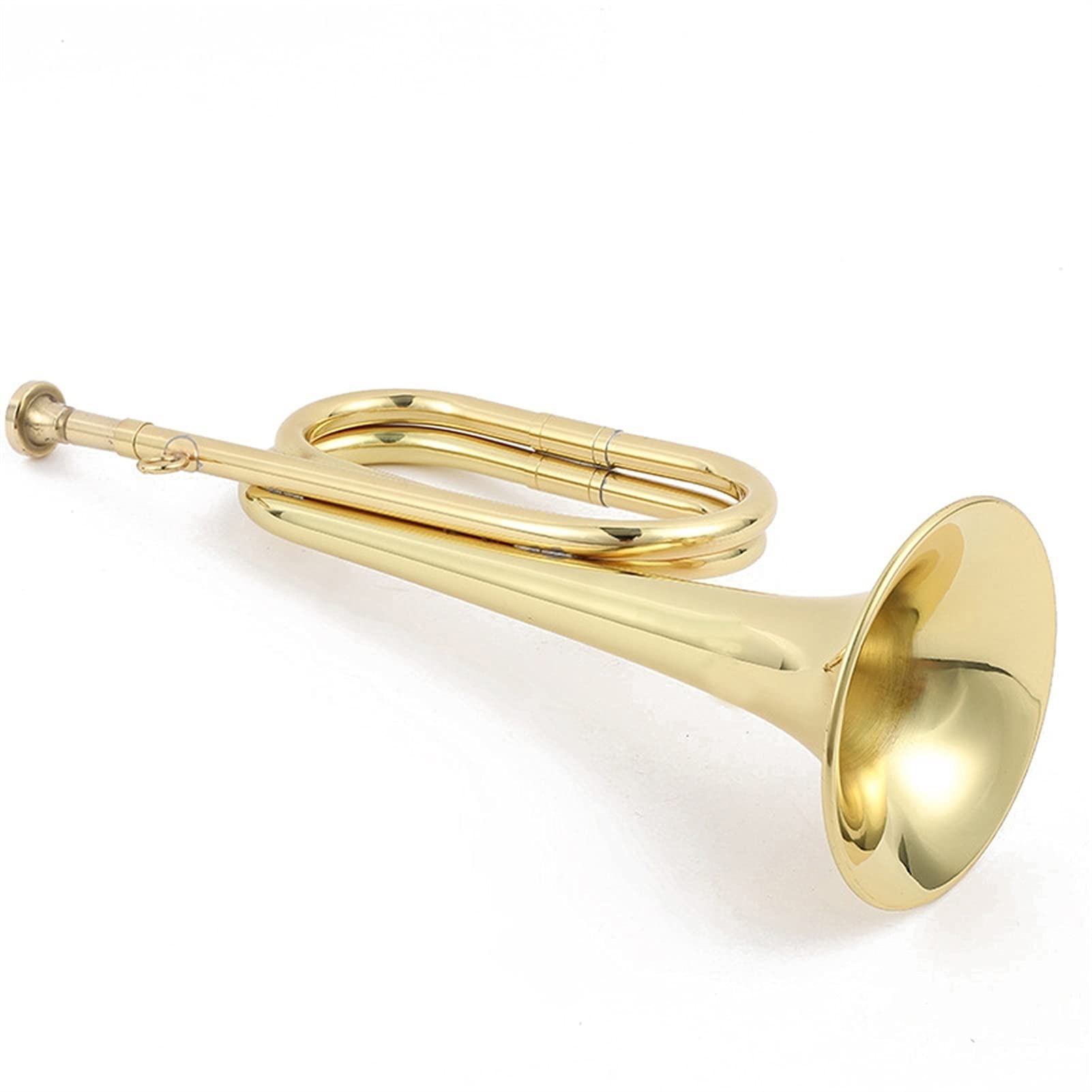 Student Trompete Trompete BB B Trompete Messing Gold-lackiertes exquisites langlebiges Musikinstrument mit Mundstückhandschuhen Riemenfall (Color : Only Trumpet)