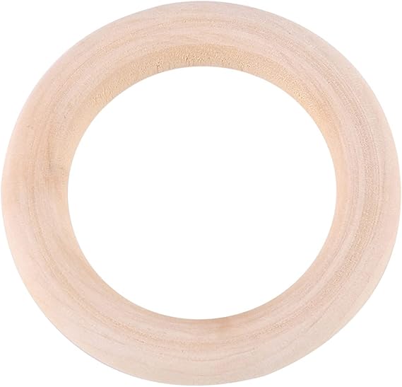 Amazon.com: Unfinished Natural Wood Rings, 50 Pieces, 2 Inch Outer ...