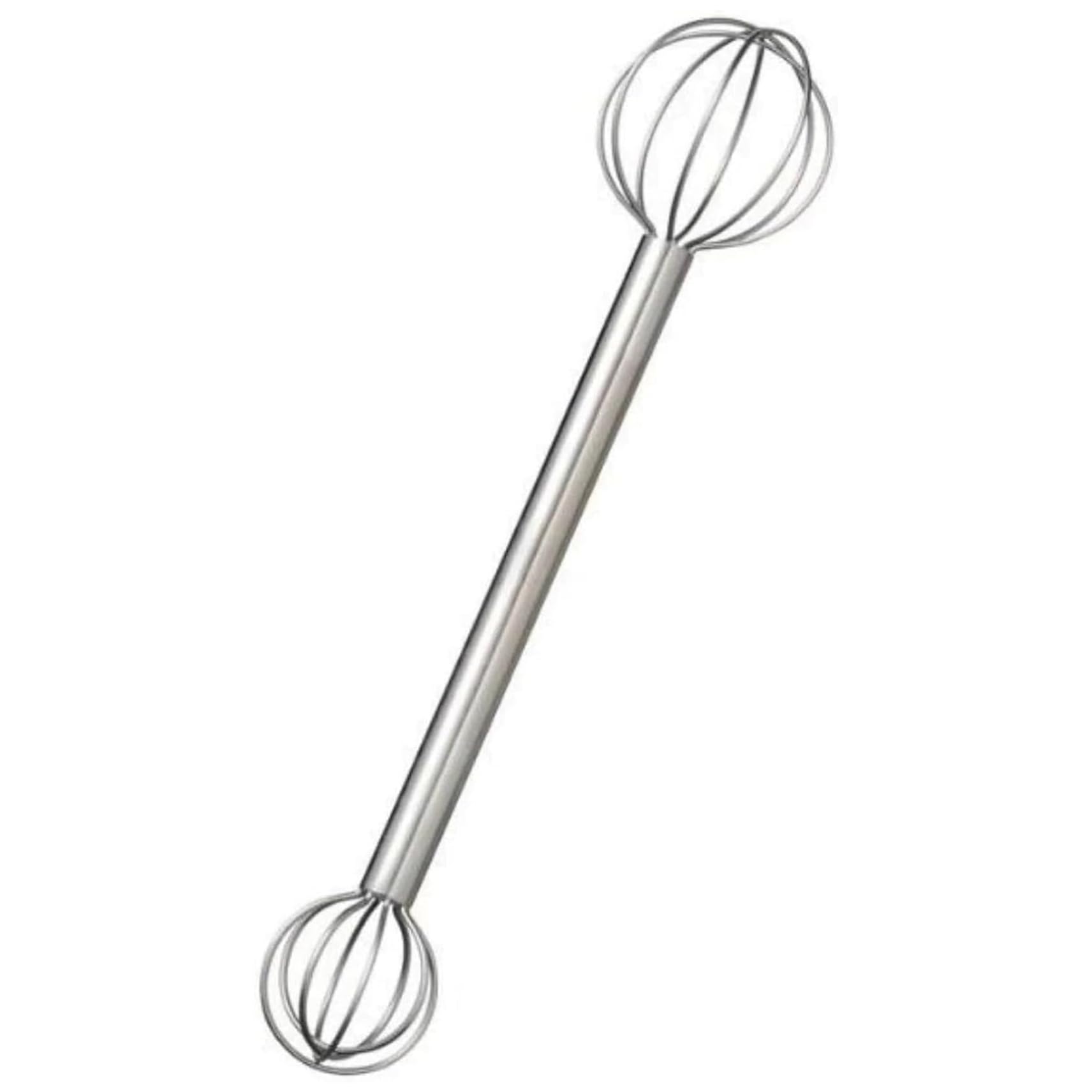 Bonalake Miso Muddler, Stainless Steel Dual-Head Miso Whisk for Soup, Sauce, and Batter, Japanese Kitchen Gadget, 7.87 inch Stirring Tool Mini Whisk Stainless Steel Mini