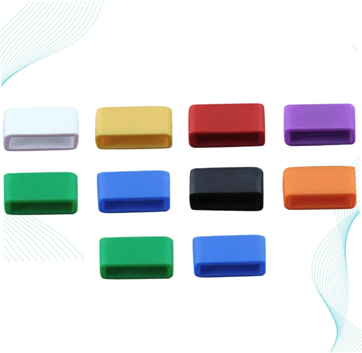 Gadpiparty 20 Pcs Watch Strap Keeper Flapper Accessories Watch Secure Rings Watchband Ring Wristband Fastener Rings