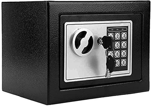 CYROX Electronic Digital Security Safe Box, Pin Code Option Sound Safes Storage Box Security Safe Box Hotel, Home, Office, Jewelry, Documents, Money Box Mechanical Lock Box (1Pcs)