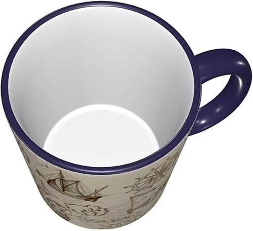 Miniatura 4 de Vintage Nautical Sailing Compass Coffee Mug Coffee Cups Ceramic with Handle,Tea Cups Mug tazas para cafe Drinking Cups Gifts for Women Men,Unique