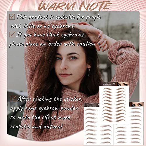 Jodie 9 Sheets 4D Hair-Like Eyebrow Tattoo Peel Off Waterproof Tattoo Eyebrow Transfers Stickers Long Lasting Natural Temporary 90 Pair (Pack Of 1) #TOP5