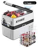 🆒【Mehrere Eingangsoptionen】Der Auto Mini Kühlschrank kann nicht nur im Innenbereich, sondern auch im Freien verwendet werden, da wir mehrere Eingangsoptionen anbieten - Akku, Zigarettenanzünder und Wandstecker für den Haushalt. Wir bieten auch 12/24V DC und 100V bis 240V AC Adapter an. Perfekte Ergänzung für mehrere Nutzungsszenarien.