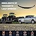 Youxmoto 3500lb Single Trailer Axle Suspension Kit 1750lb Leaf Springs & Ubolt Kit; Pair of Trailer Leaf Spring 4 Leaf Double Eye, 25-1/4